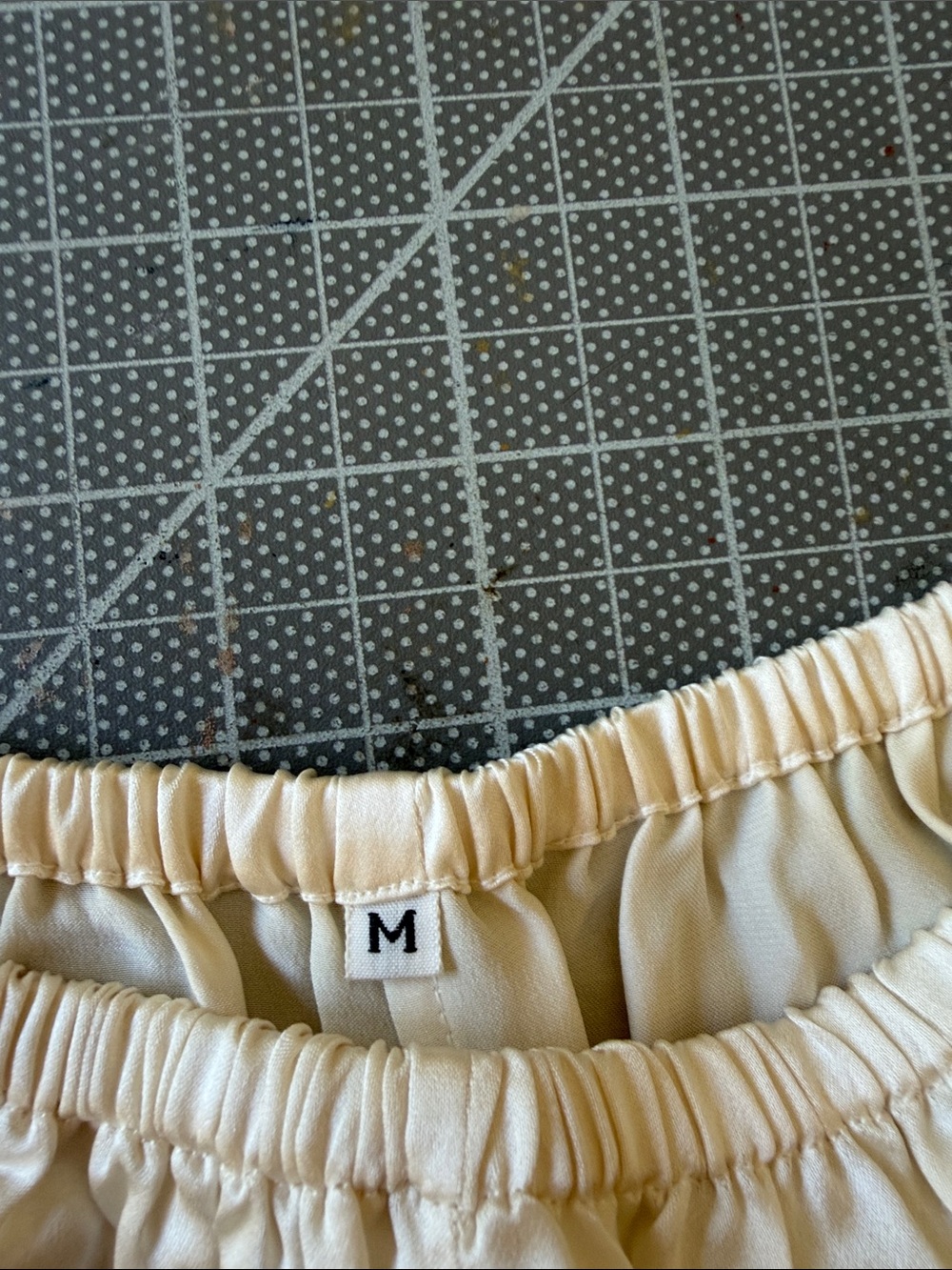 Silk-Look Cream Tap Panty Shorts with Embroidered Hem - Picture 3 of 4